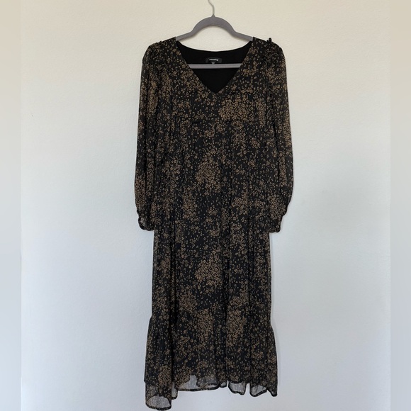 Mittoshop Black and Gold Floral Dress - Picture 2 of 14